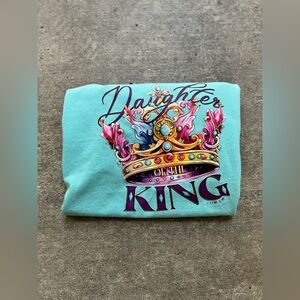 Daughter of the king comfort color washed out acid tee shirt faith love unisex